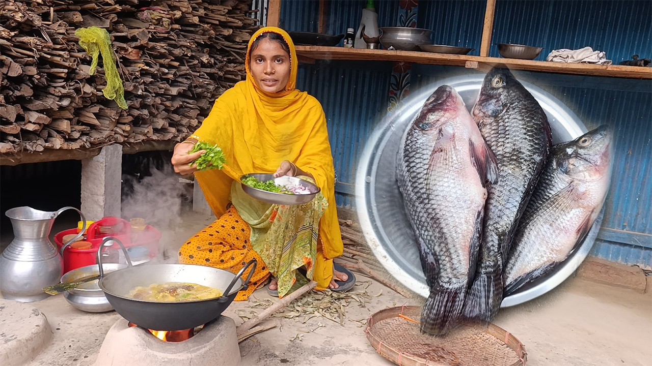 ২৬তম রোজা উপলক্ষে তেলাপিয়া মাছ কিভাবে রান্না করলো সাথে ঢেরসের তরকারি ও পাতাকপি ঘন্ট । Fish Curry
