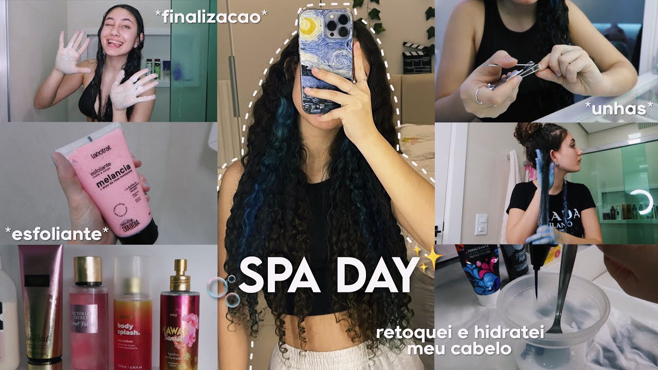 spa day em casa✨ *retoquei e hidratei meu cabelo, pele, unhas*