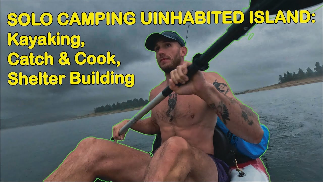 Camping on an Uninhabited Island: Kayaking, Catch & Cook, and Building My Own Shelter!