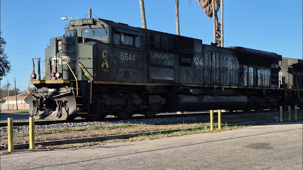 1 train in Alice TX 2-22-26 ft. (CP 6644 World War ll Memorial) & (KCSM 4500 Grey Ghost)