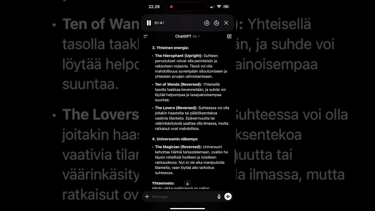 H&auml;rk&auml; rakkaus Tarot-luenta viikonlopulle 24-26.1.