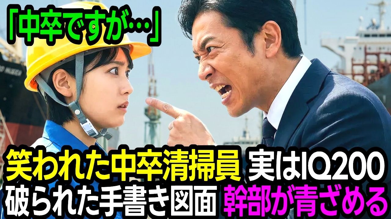 「中卒ですが…」嘲笑われた「中卒」の正体はIQ200の天才少女。倒産寸前の造船所で1ヶ月後に起きた奇跡！エリート部長の号泣！【感動する話】【朗読】