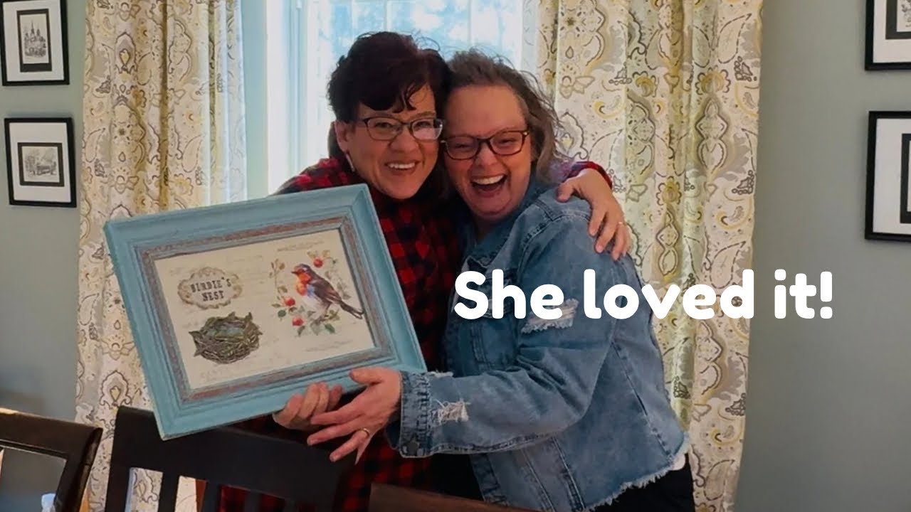 Thrifted Frame Makeover | Custom 50th Birthday Gift with IOD Molds, Stamps & Amazon Transfers