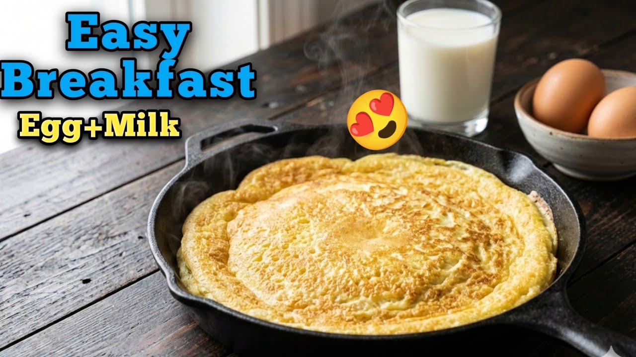 Easy Breakfast Recipe 😋 | Milk + Egg + Wheat Dosa | Quick Healthy Breakfast
