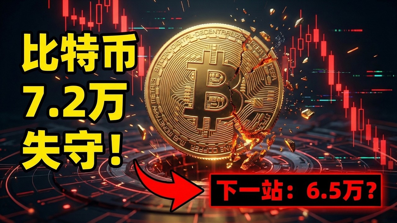 比特币崩盘！跌破7.2万只是开始？币圈爆发“信仰危机”，华尔街押注暴跌至6.5万！