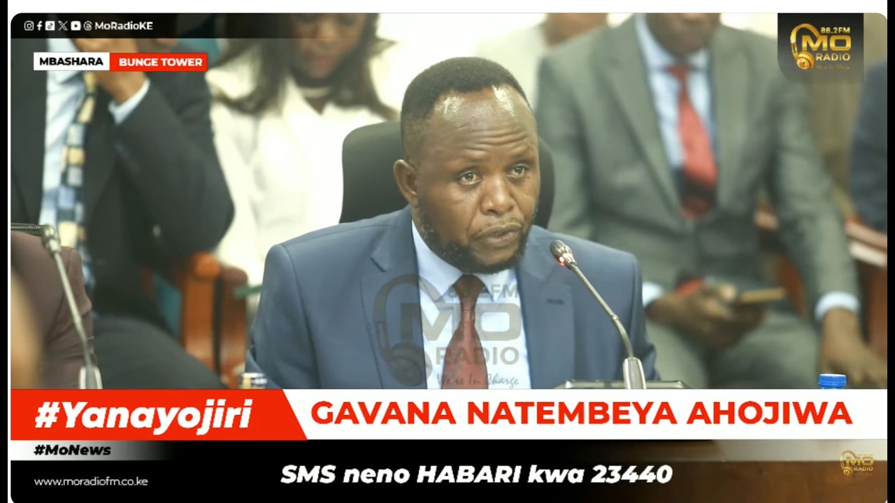 Trans-Nzoia Governor George Natembeya appears before CPIC Committee.
