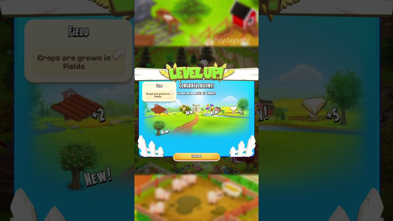 LEVEL UP TO 57! OLIVES UNLOCKED! 🌳🍭 #hayday #haydaylevelup #haydayfarm #haydaysage