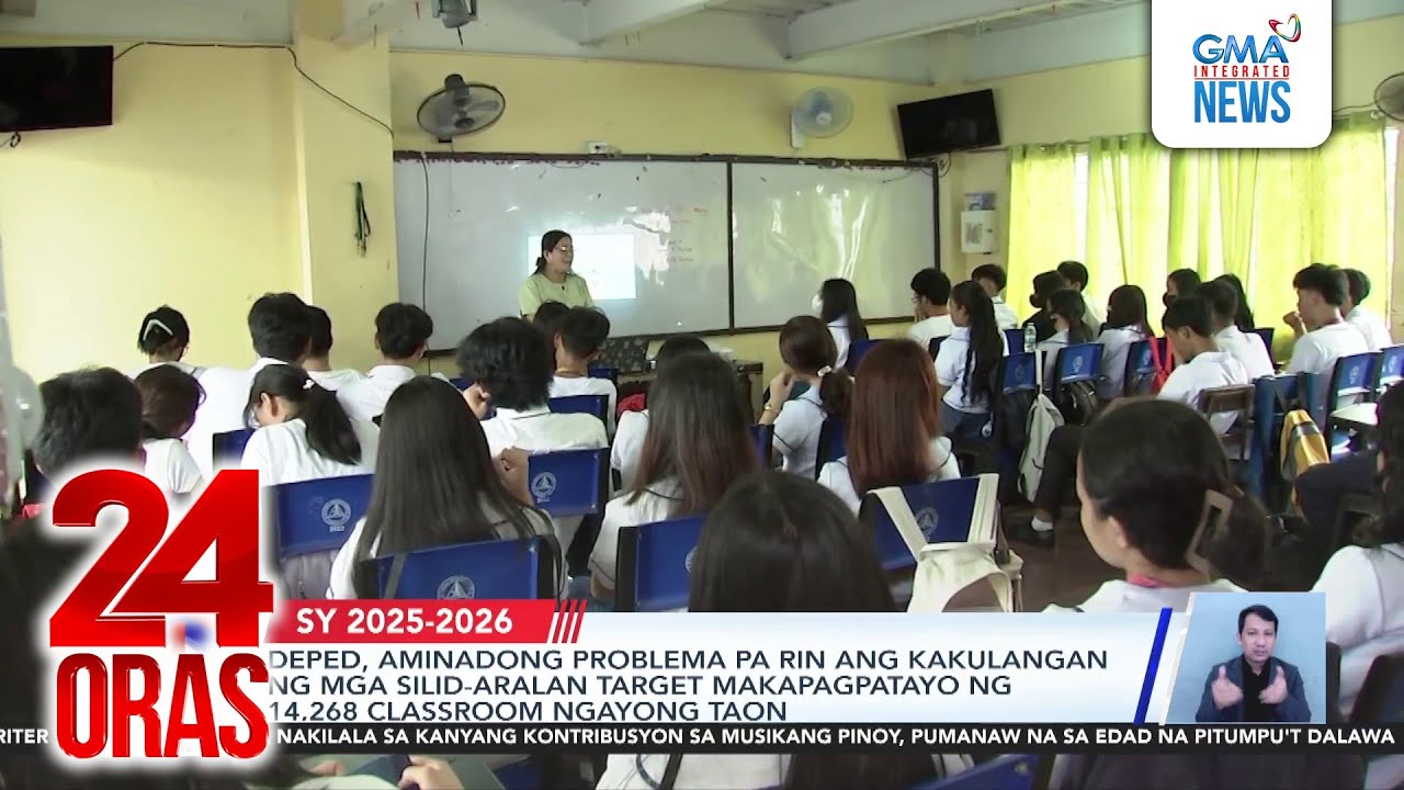 DepEd, aminadong problema pa rin ang kakulangan ng mga silid-aralan target... | 24 Oras