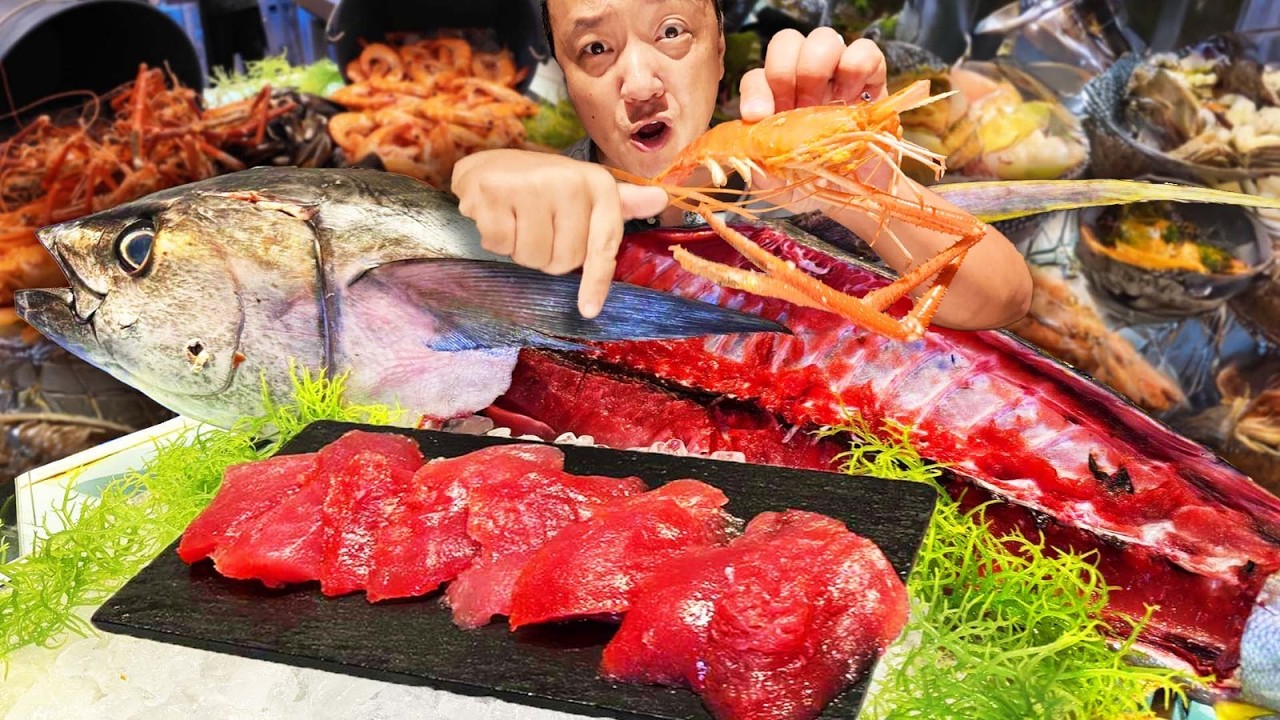 WHOLE GIANT TUNA! All You Can Eat SEAFOOD BUFFET in Manila Philippines