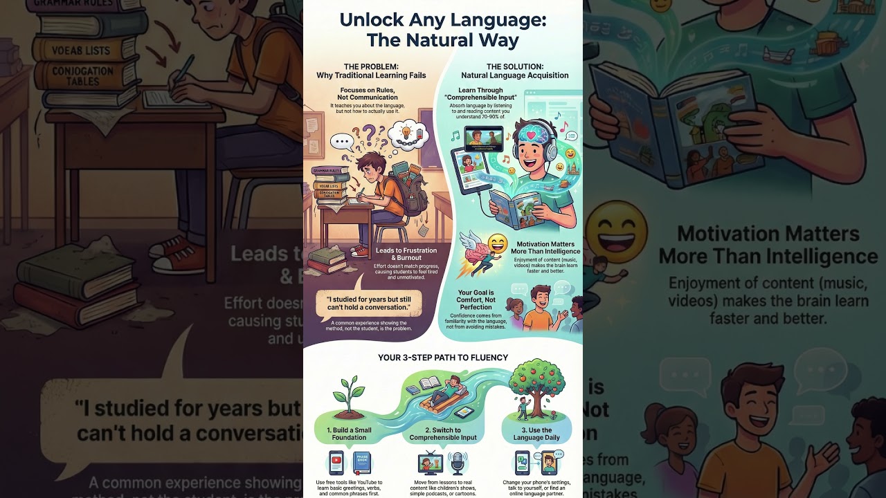 Unlock Any Language Naturally, The Fastest Path to Fluency 