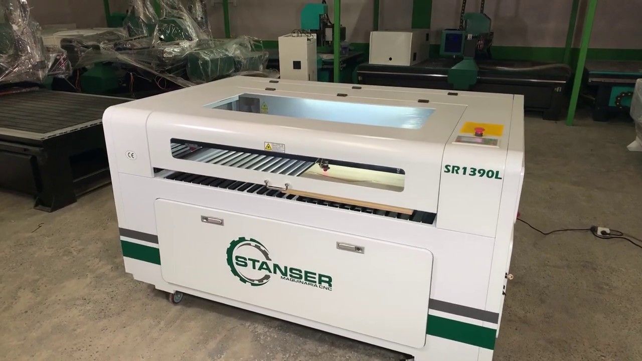 ¡CNC Laser en acción! Modelo CO2 SR1390L de 100w, la mejor calidad STANSER.