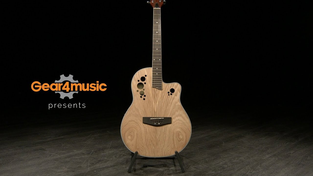 Deluxe Roundback Electro Acoustic Guitar by Gear4music, Natural | Gear4music demo