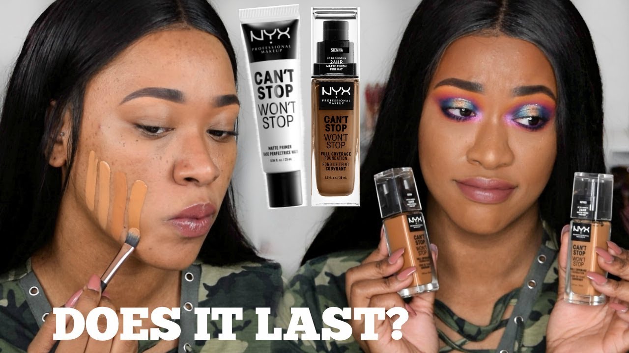 Тест и свотчи тональной основы NYX CANT STOP WONT STOP на стойкость!