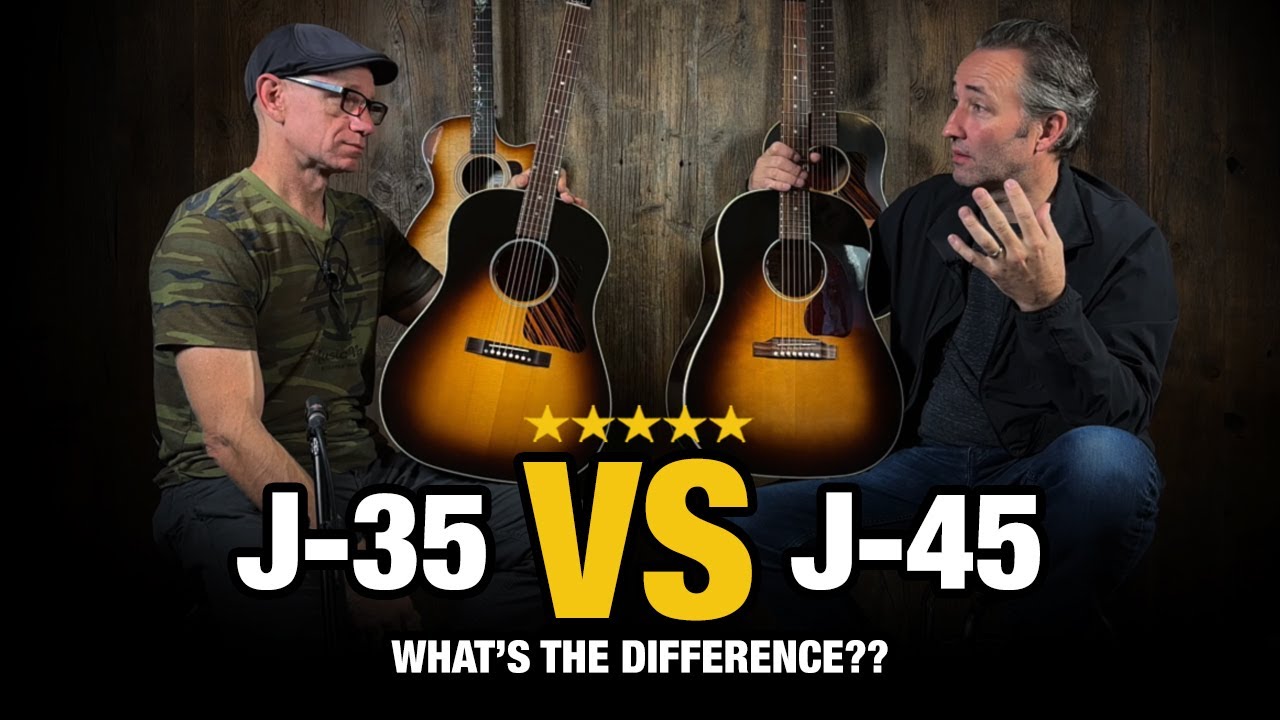 Gibson J35 и J45 — очень похожи, но все же разные… КАК?