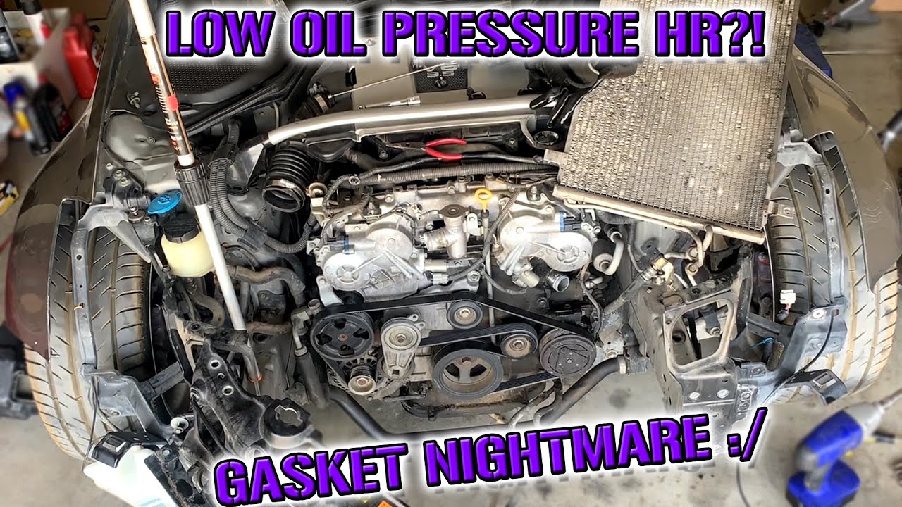350Z HR *NIGHTMARE INSTALL* NEW OIL GALLERY GASKETS AND WATER PUMP