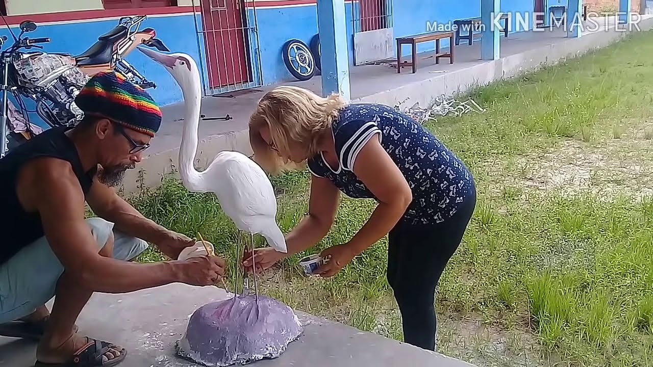de vasos de toalha e cimento a GARÇA REAL