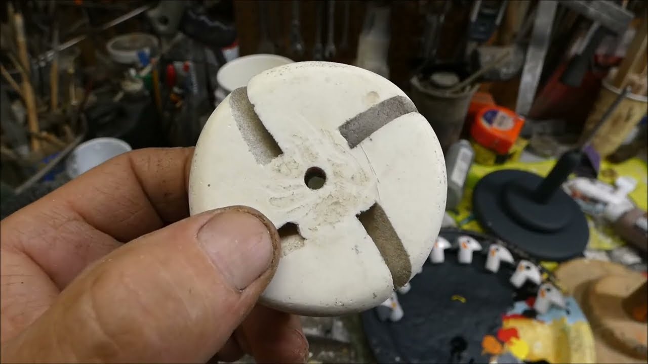 Resin-cast whirligig propeller hubs 7/12/25