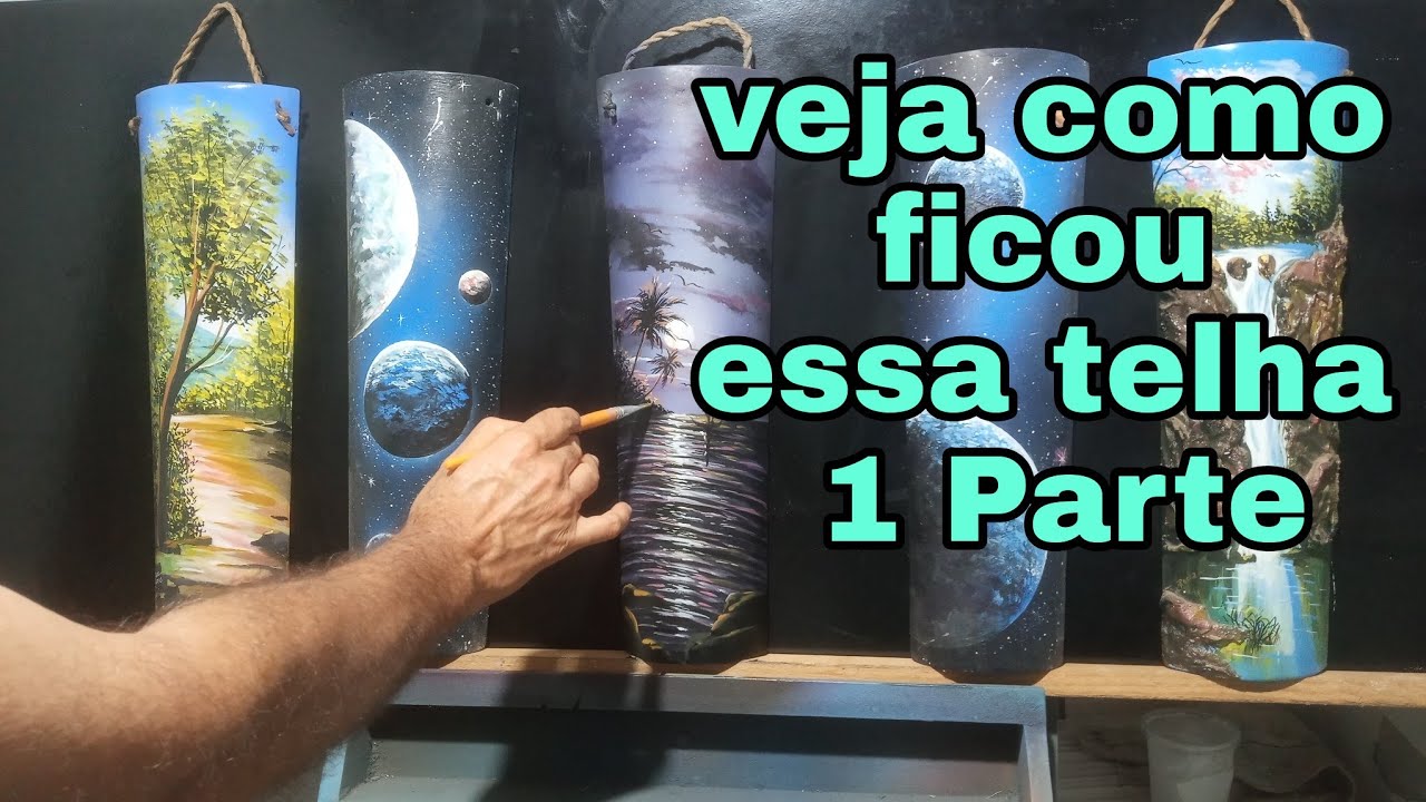 como pintar paisagens em telhas, por Aparecido Rocha episódio de n158