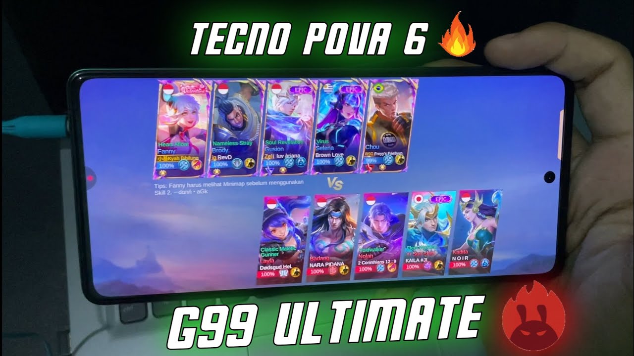 G99 ULTIMATE🔥Fanny test on Tecno Pova 6 Mobile Legends