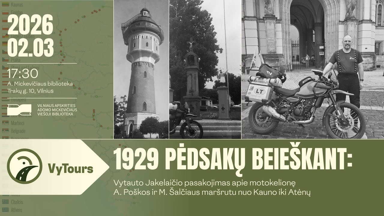 Motokelionė A. Poškos ir M. Šalčiaus maršrutu nuo Kauno iki Atėnų „1929 pėdsakų beieškant“