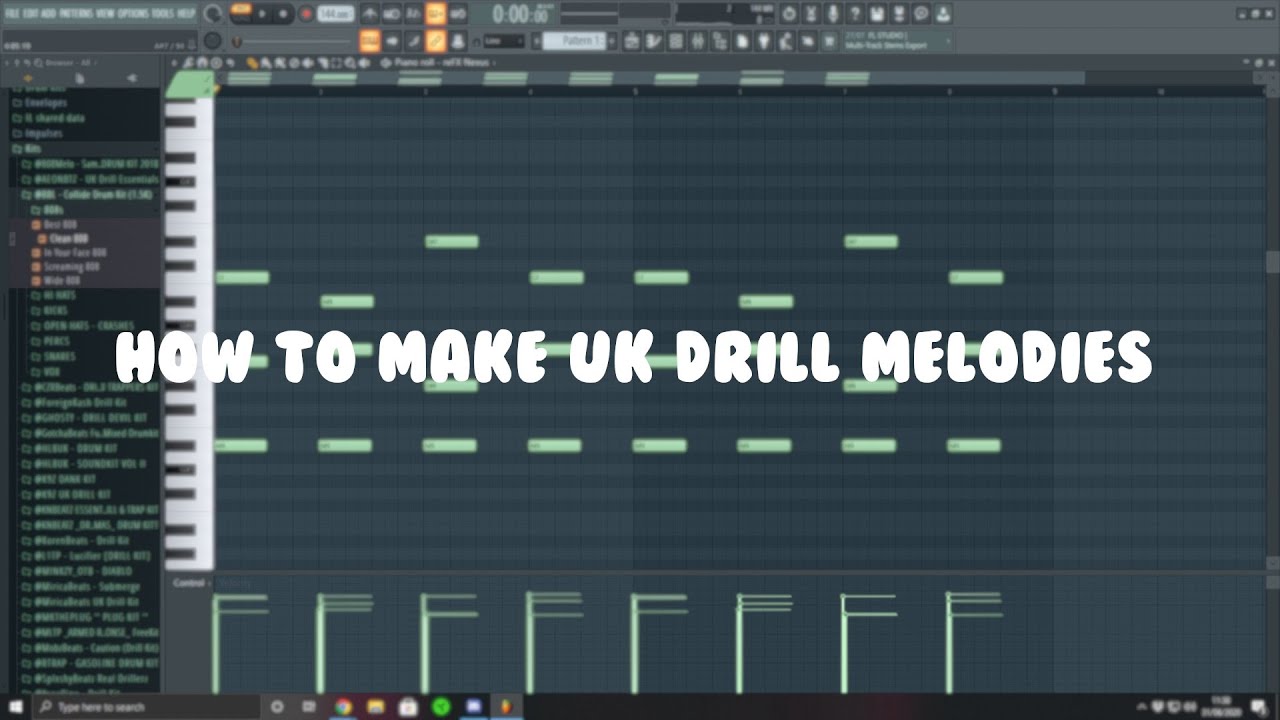 HOW TO MAKE DRILL MELODIES! (How To Make UK Drill Melodies in - FL Studio)