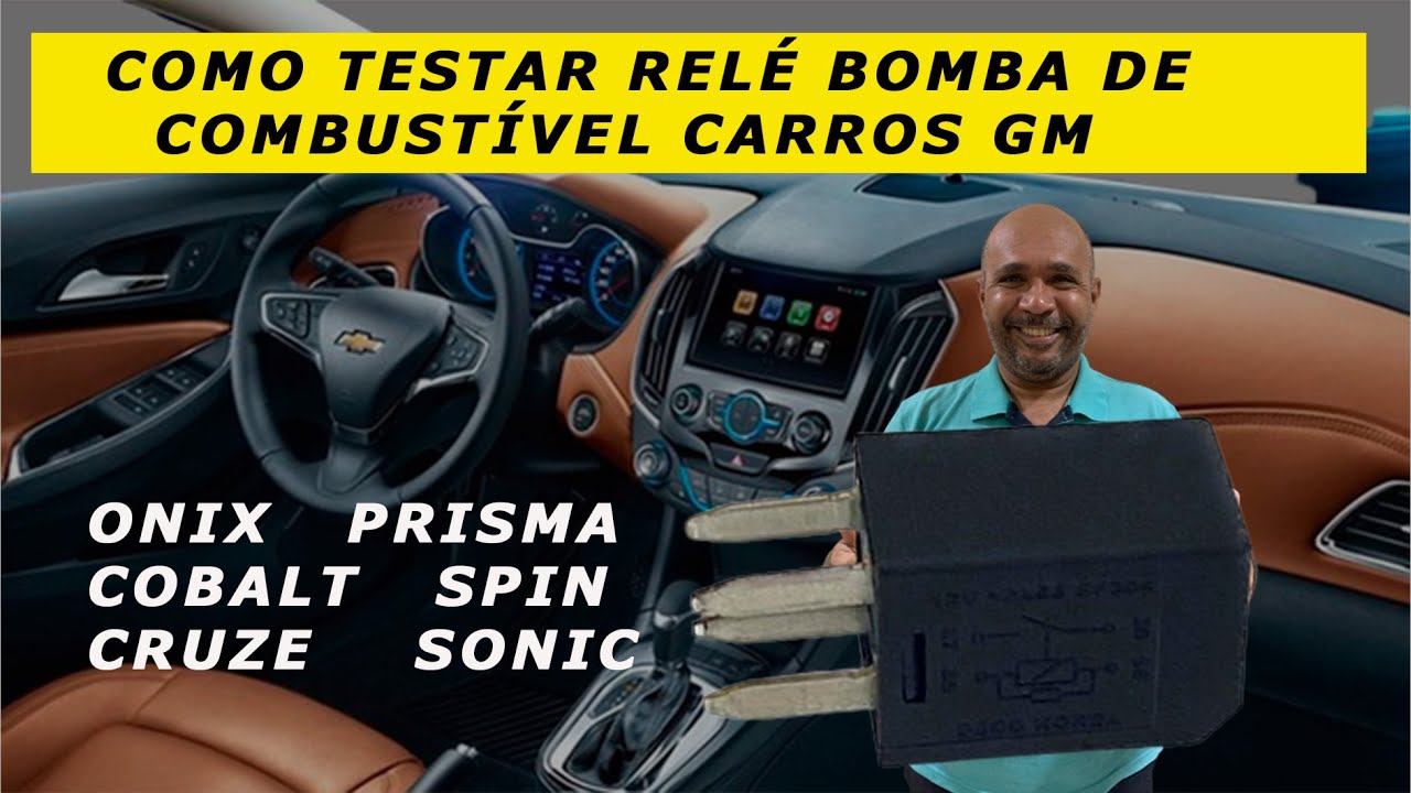 Como Testar Relé Bomba Combustível Na Bancada | Veículos GM | Spin Cobalt Onix Prisma Cruze Sonic