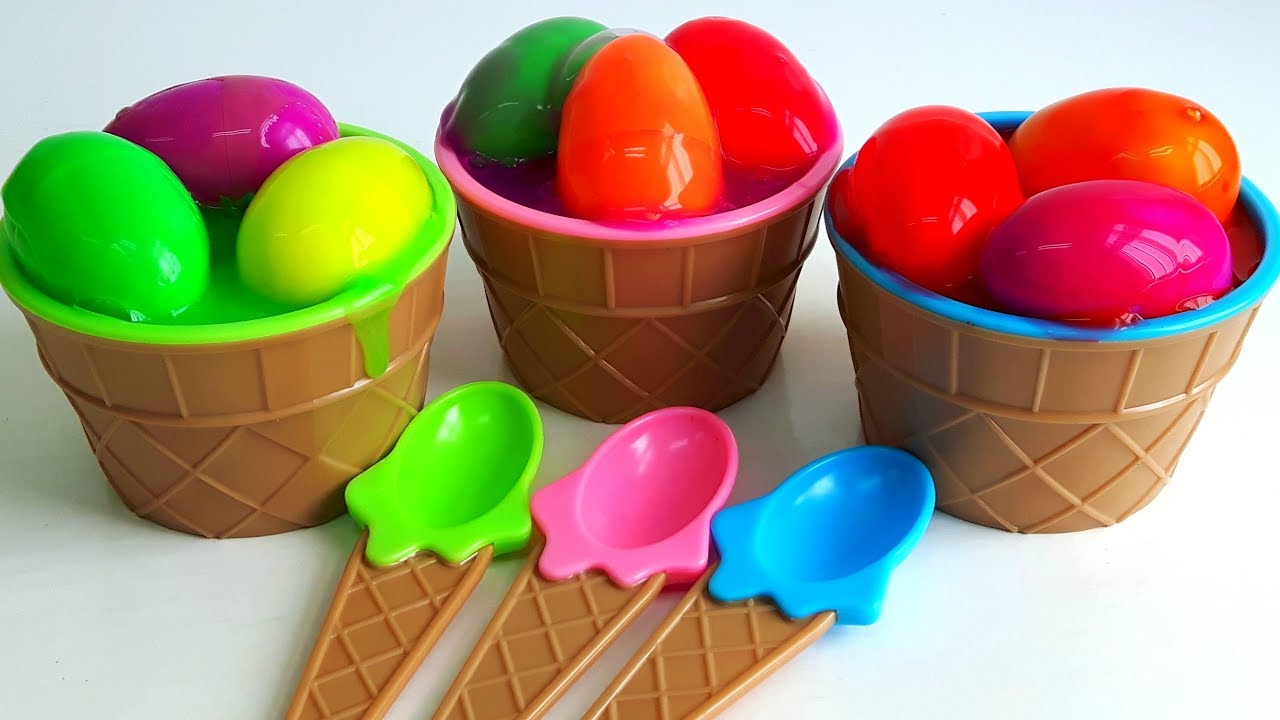 Play Foam Ice Cream Cups Surprise Eggs - Video for Kids