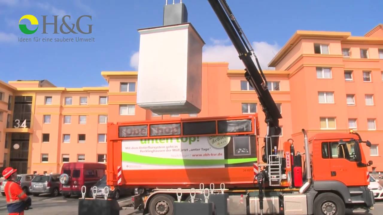 H&G | LKW Entleerung des Unterflur-Sammelbehälter System EUROPA