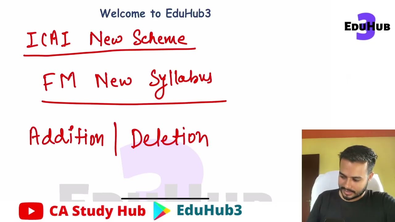 Ca Inter FM Addition / Deletion || ICAI New Scheme || CA New Syllabus || Financial Management