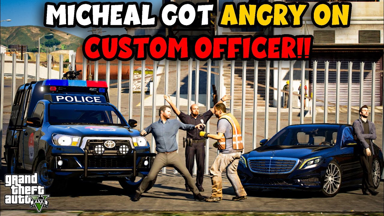 MICHEAL GOT ANGRY ON CUSTOM OFFICER!! | MERCEDES C63 AMG 2017 | NB - EP #28 | GTA 5 PAKISTAN