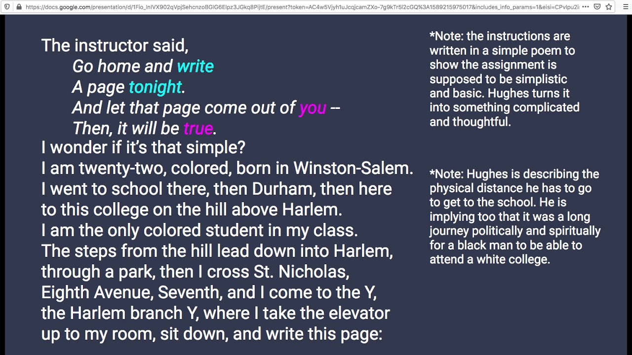 Theme for English B