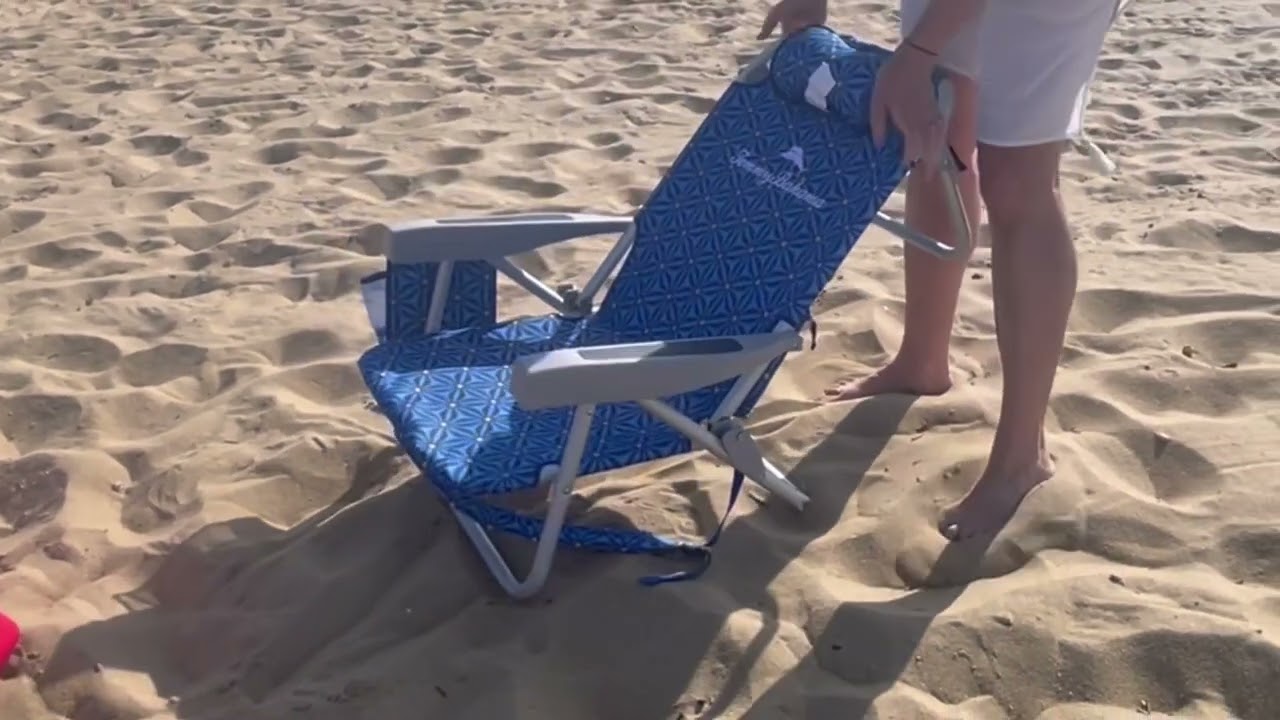 The struggle is real with the Tommy Bahama 5-Position Classic Lay Flat Folding Backpack Beach Chair
