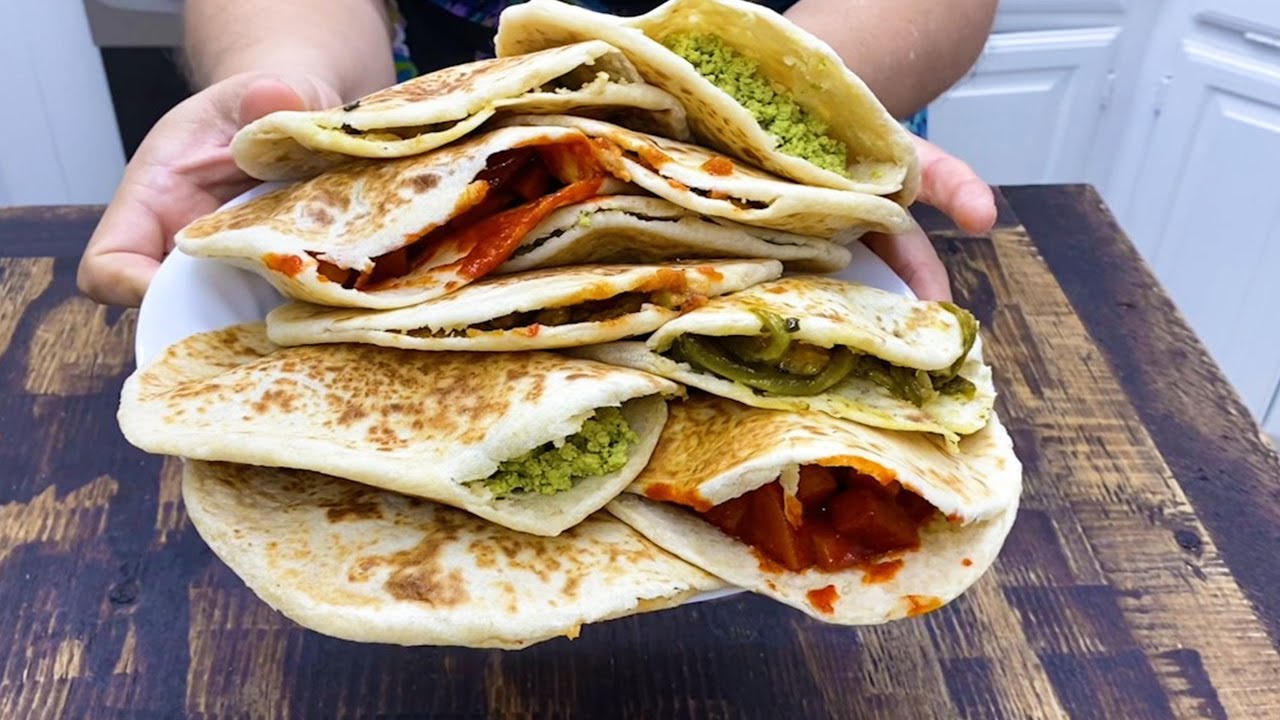 GORDITAS DE HARINA RELLENAS CON 4 GUISADOS FACILES Y BARATOS