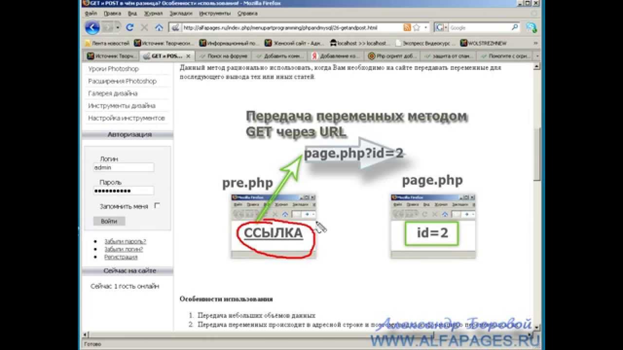А. Боровой. Часть 27. Методы (GET) и (POST).