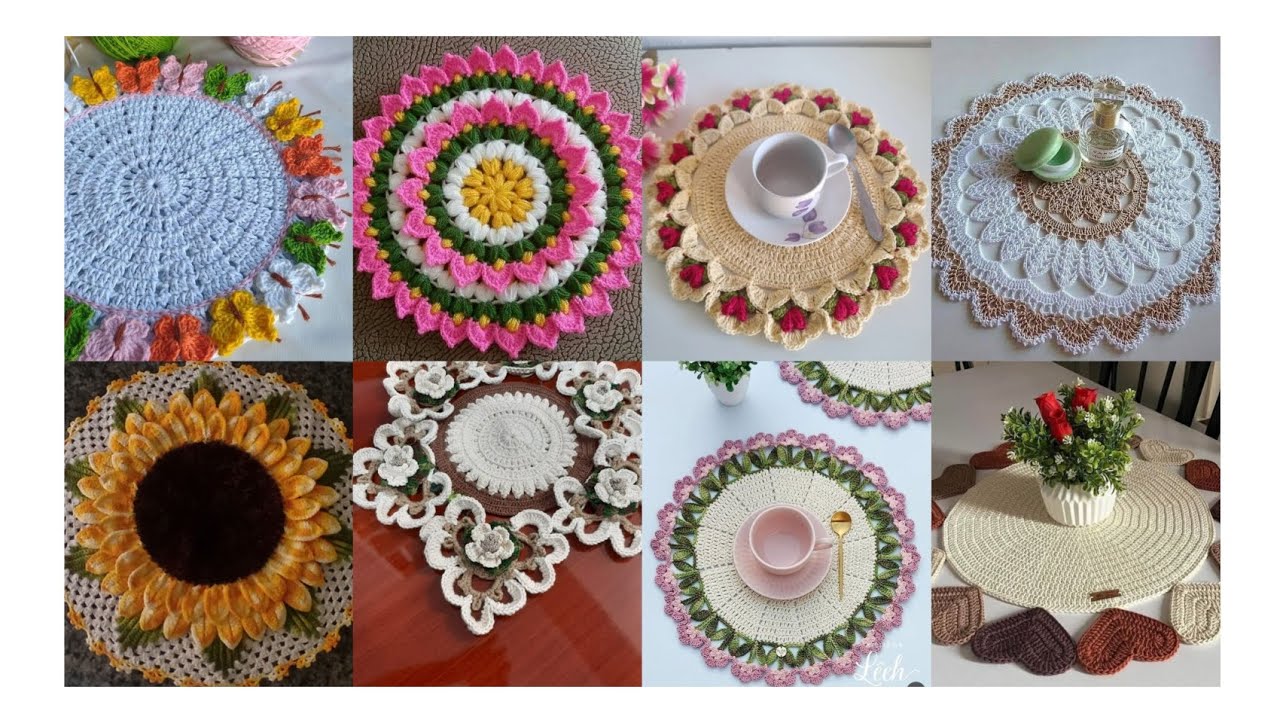 Most beautiful crochet circular granny table runner new design ideas 2025