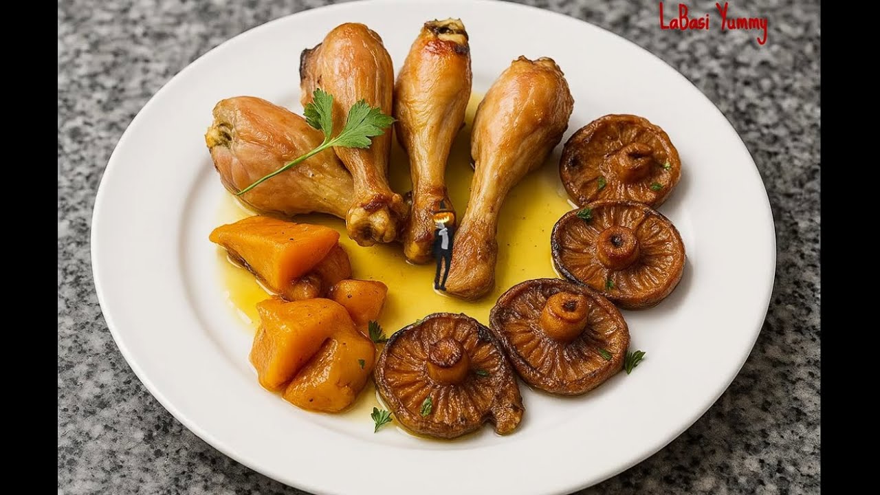 MUSLITOS DE POLLO, CON CALABAZA Y ROBELLONES Sabor de otoño casero