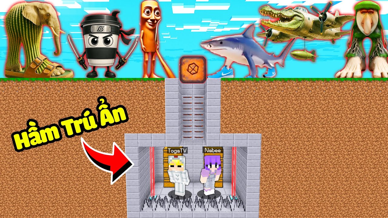 T&ocirc; G&agrave; X&acirc;y Hầm Tr&uacute; Ẩn An To&agrave;n Chống Qu&aacute;i Vật Brainrot.Exe
