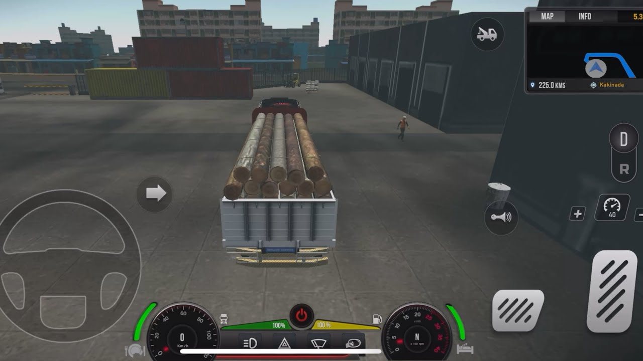 INDIAN TRUCK DRIVER - A logging truck - full speed delivery