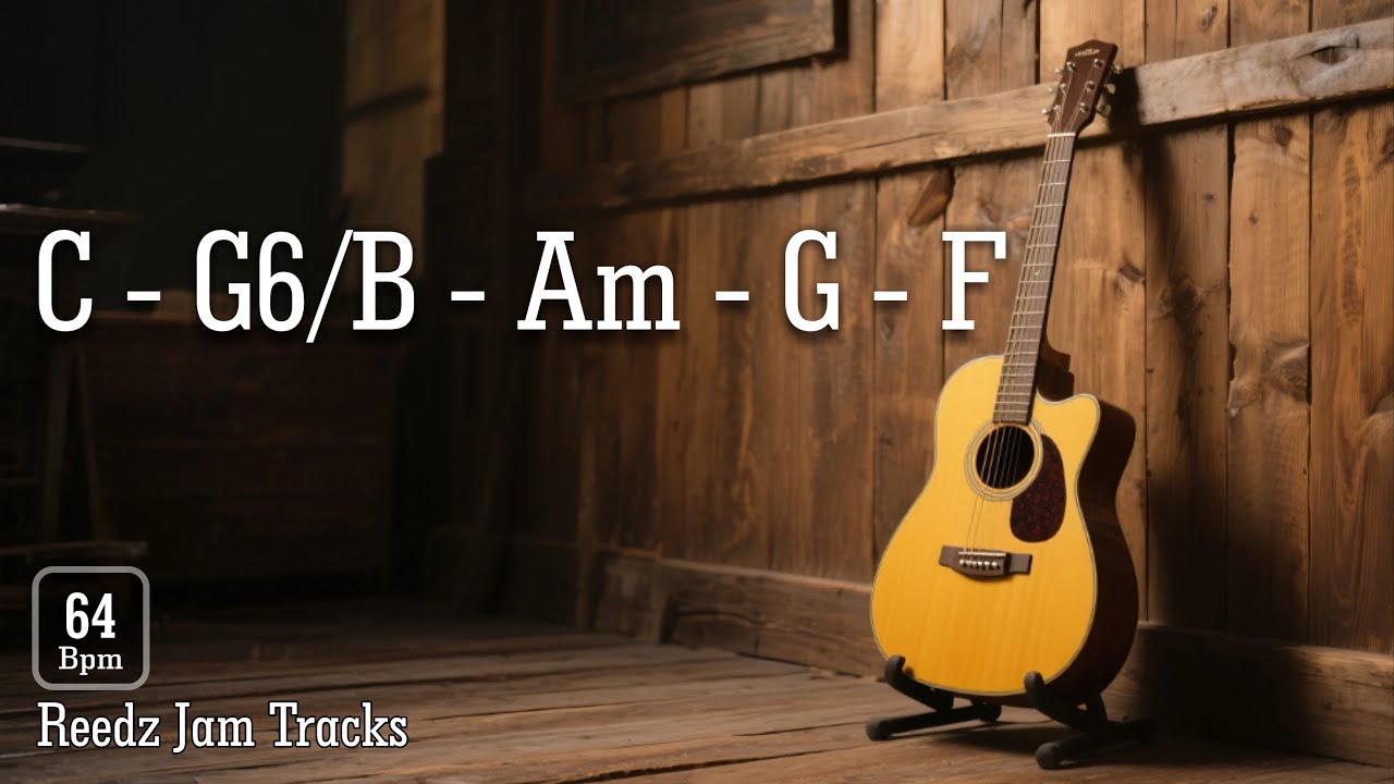 Trust Me - C Major Romantic Guitar Backing Track | Pop Ballad 64 Bpm