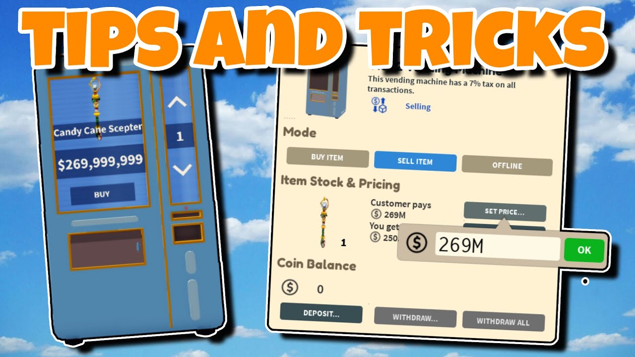 These Tips And Tricks On Vending's Are really useful {Roblox islands}