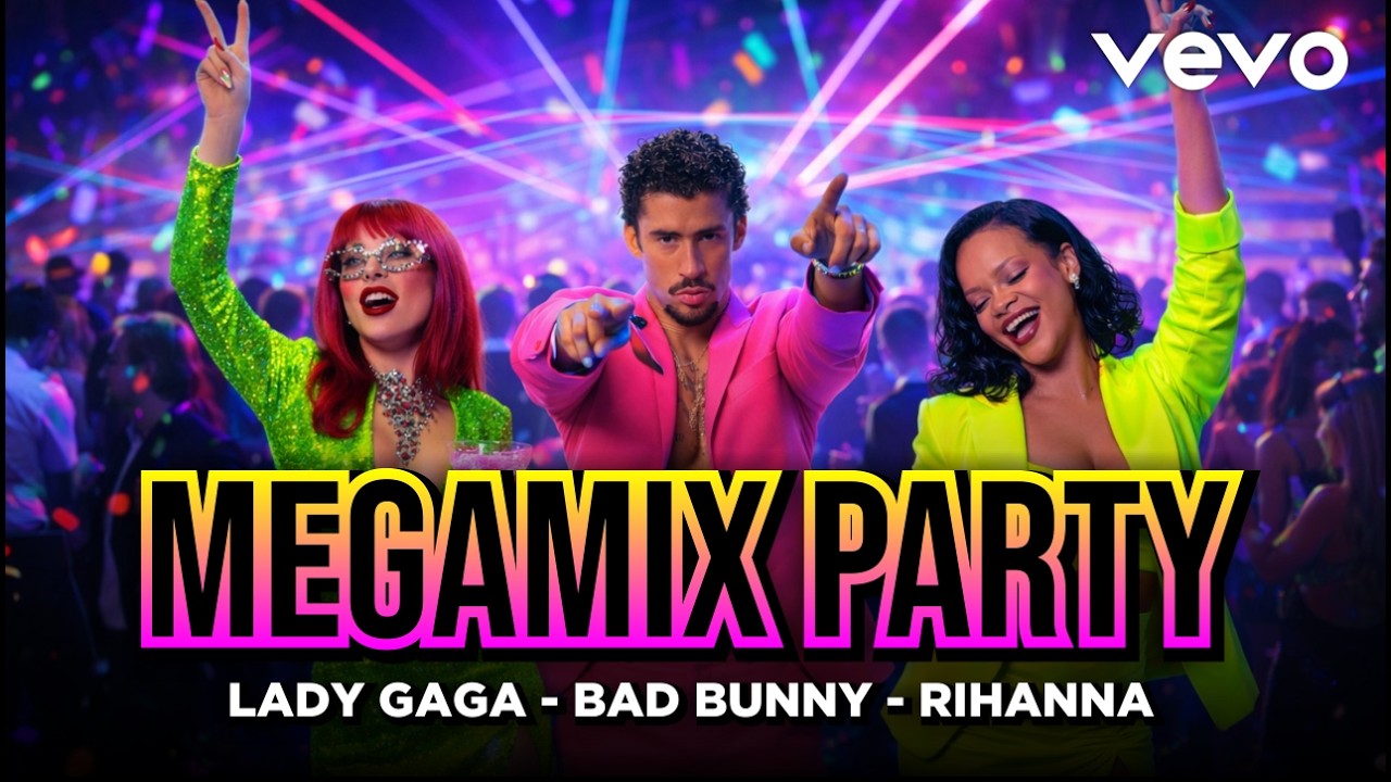 Lady Gaga x Bad Bunny x Rihanna - Megamix Party 2026 - Full Bass DJ Mix ( Ai Music 2026 )