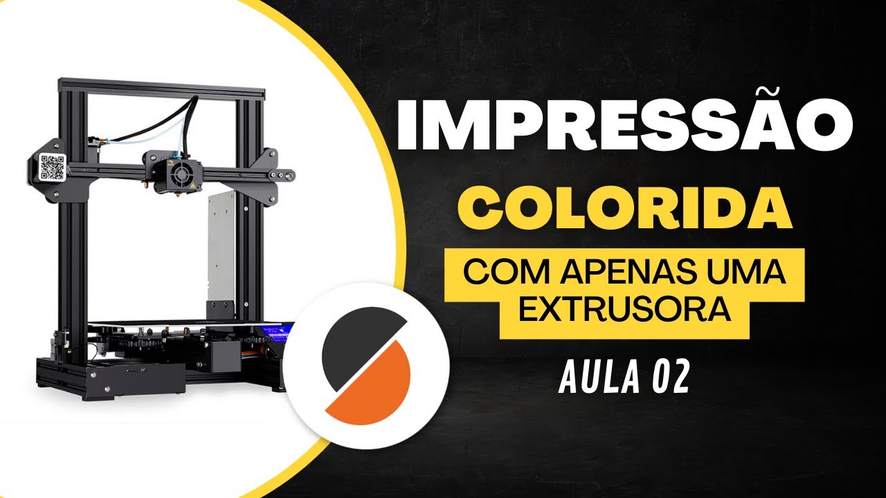 Impressão colorida na mesma camada com uma apenas uma extrusora. Aula 02