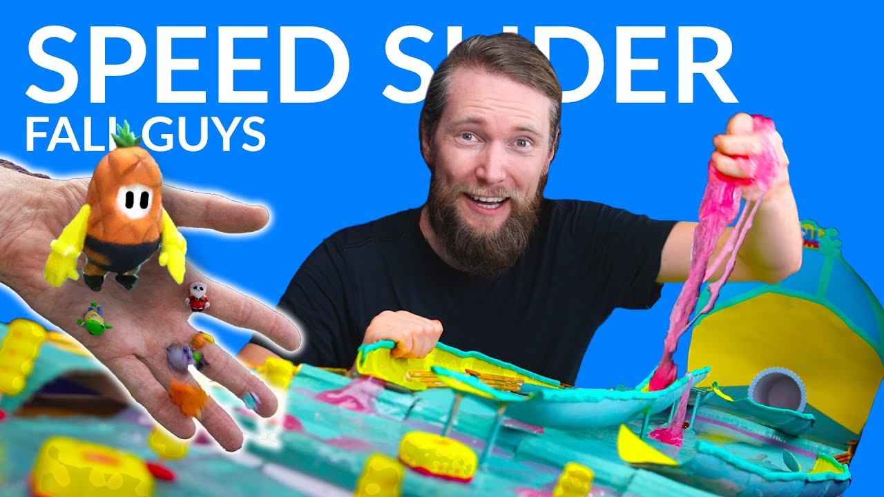 Строю и играю в SPEED SLIDER на своем столе – Fall Guys из глины.