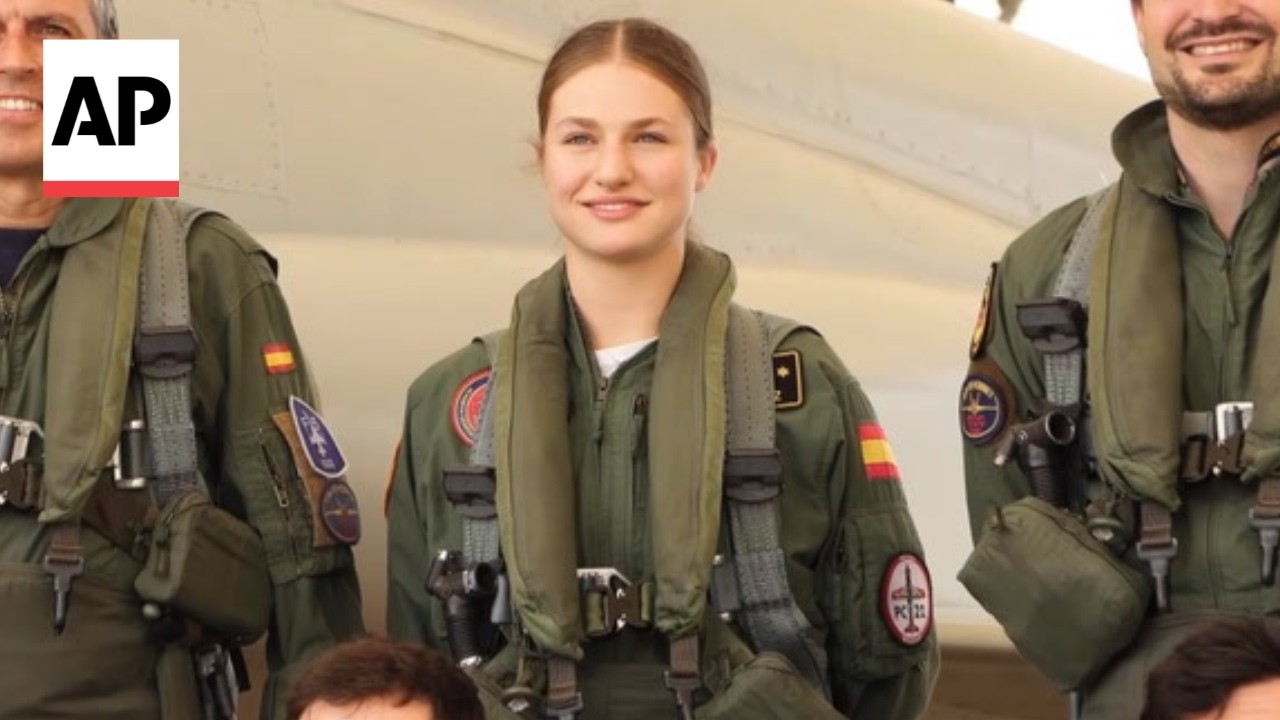 Video shows Spanish Princess Leonor on a fighter jet with instructor