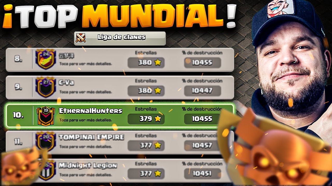 🔥 TOP 10 del MUNDO en CWL - ARRASANDO con BOLA de FUEGO + SÚPER GLOBOS | CLASH OF CLANS