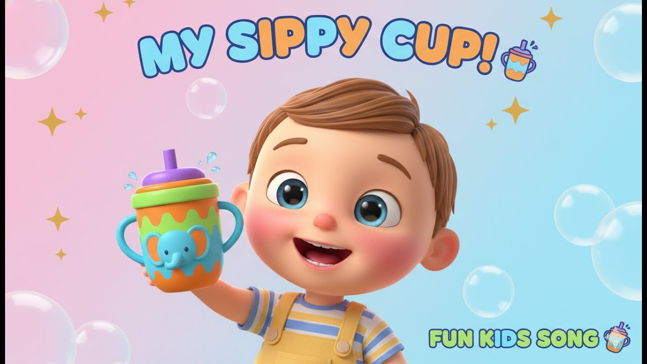 My Happy Sippy Cup Song 🥤🎶 | Fun 3D Kids Song About Drinking Water | Nursery Rhymes #kidssong #fruit