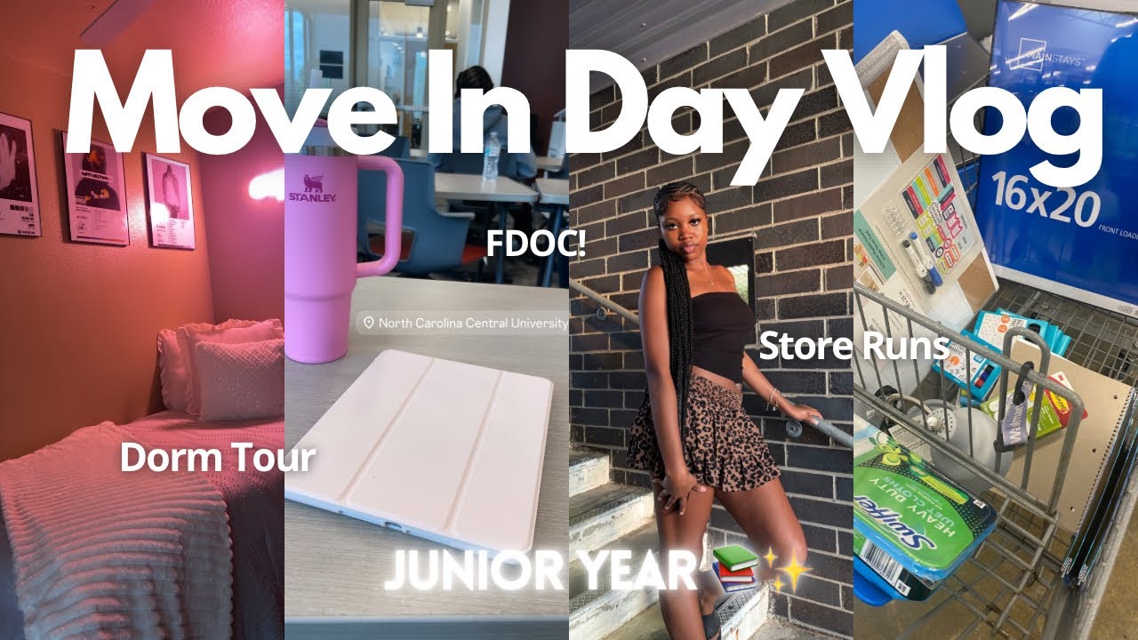 College Move In Day | Dorm Tour, First Day Of Class, GRWM, & More *NCCU*