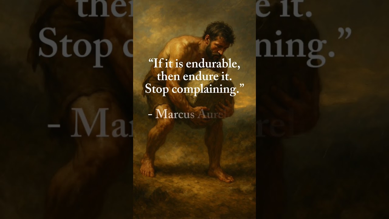 Endure what is endurable. Stop complaining. 