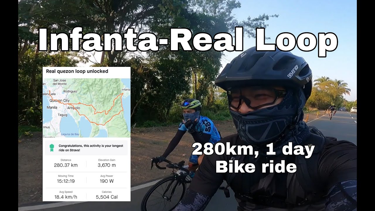 280 km, 1 day bike ride to Infanta - Real, Quezon Loop via MariLaQue