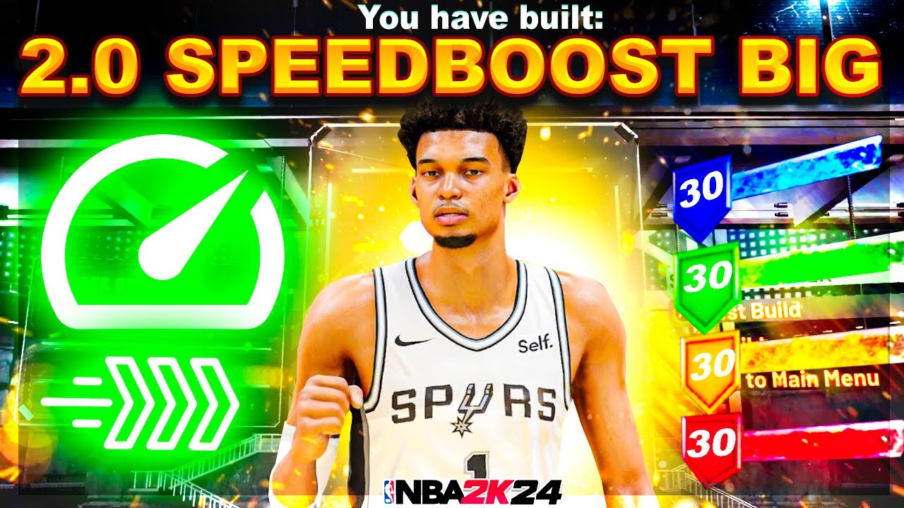 *SPEEDBOOSTER BIG* VICTOR WEMBANYAMA BUILD 2K24 2.0&hellip;  BEST CENTER BUILD 2K24 WITH CONTACT DUNKS